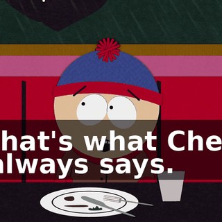 that's what Chef always says.