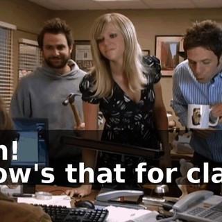 - Oh! - How's that for class?