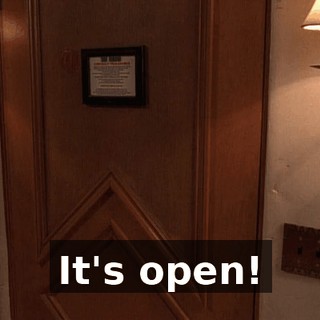 It's open!