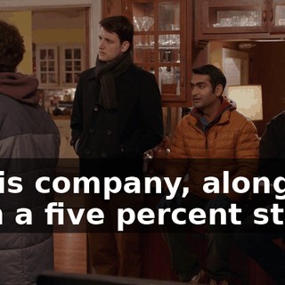 of his company, along with a five percent stake.