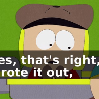 Yes, that's right, I wrote it out,