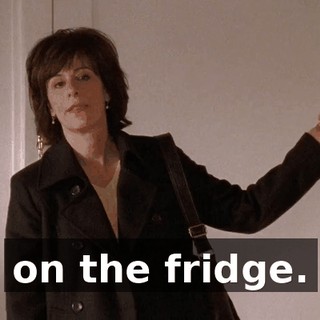 on the fridge.