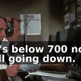 He's below 700 now, still going down.