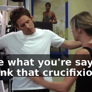 I see what you're saying. I think that crucifixion
