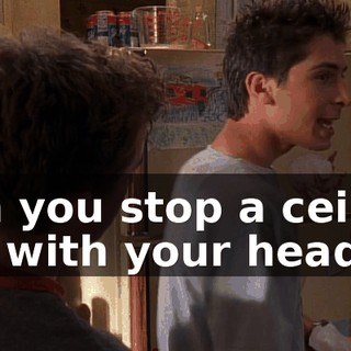Can you stop a ceiling fan with your head?