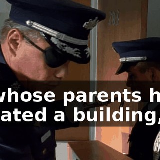 or whose parents have donated a building,