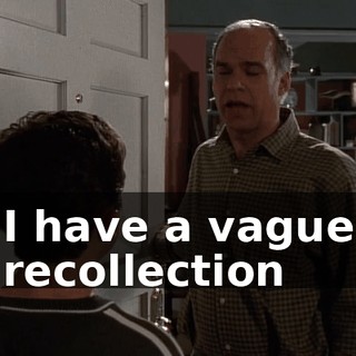 I have a vague recollection