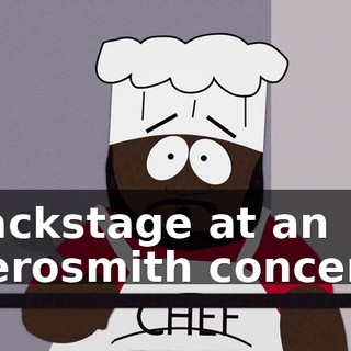 backstage at an Aerosmith concert.