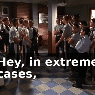 Hey, in extreme cases,