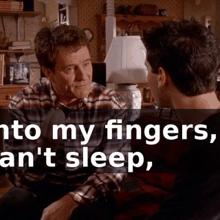 into my fingers, I can't sleep,