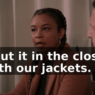 I put it in the closet with our jackets.