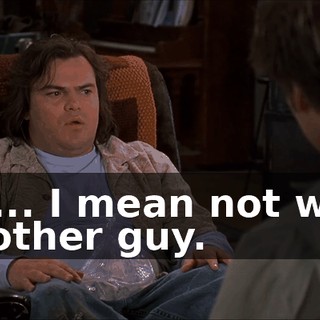 No... I mean not with another guy.