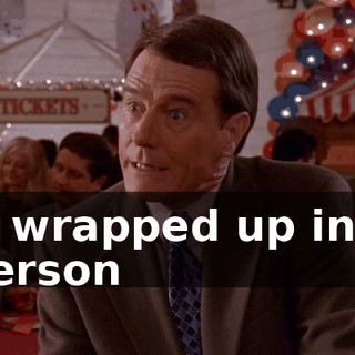 is wrapped up in a person