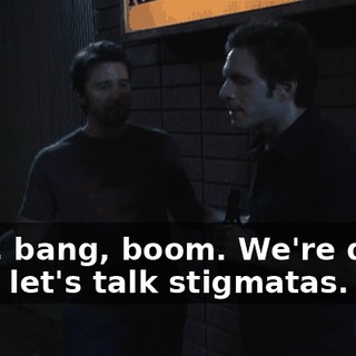 Bing, bang, boom. We're done. Now, let's talk stigmatas.