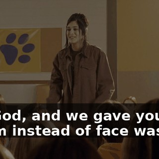 Oh, God, and we gave you foot cream instead of face wash.