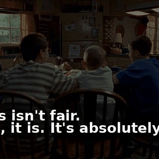 - This isn't fair. - Yes, it is. It's absolutely fair.