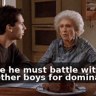 where he must battle with the other boys for dominance.