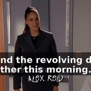 around the revolving doors together this morning.