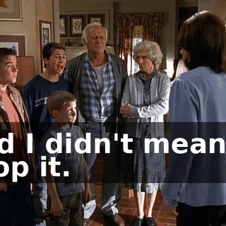and I didn't mean to drop it.