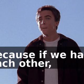 because if we hate each other,