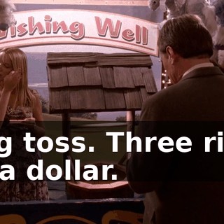 Ring toss. Three rings for a dollar.