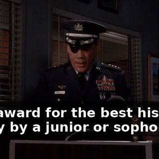 The award for the best history essay by a junior or sophomore