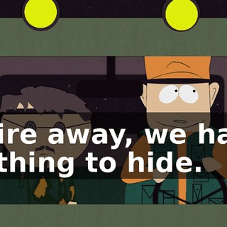 - Fire away, we have nothing to hide.