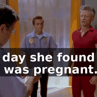 the day she found out she was pregnant.
