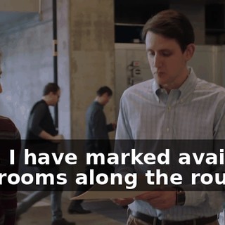 Well, I have marked available bathrooms along the route.