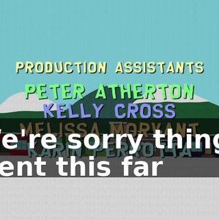 ♪ We're sorry things went this far ♪