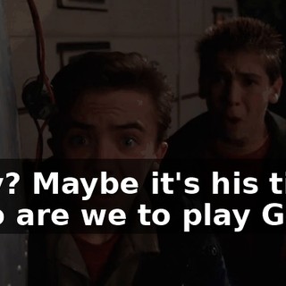 Why? Maybe it's his time. Who are we to play God?