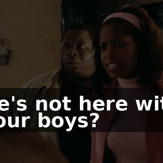 He's not here with your boys?