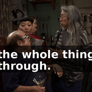the whole thing through.