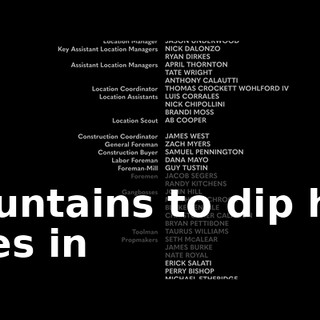 ♪ Fountains to dip her toes in ♪