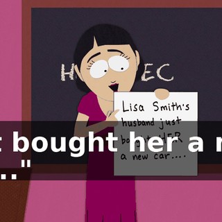 just bought her a new car..."