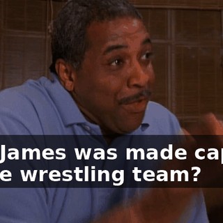 that James was made captain of the wrestling team?