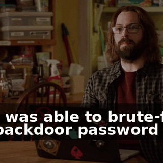 but I was able to brute-force the backdoor password
