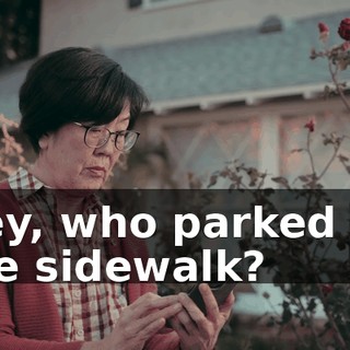 Hey, who parked on the sidewalk?