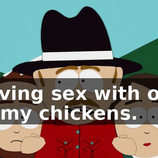 having sex with one of my chickens.