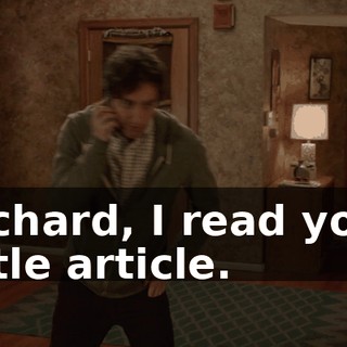 Richard, I read your little article.