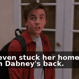 She even stuck her homework up on Dabney's back.