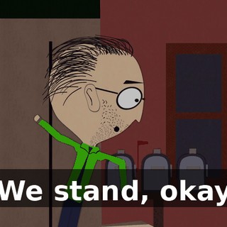 ♪ We stand, okay ♪