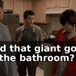 And that giant gong in the bathroom?