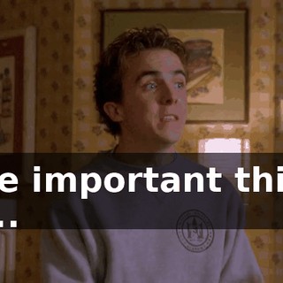 The important thing is...