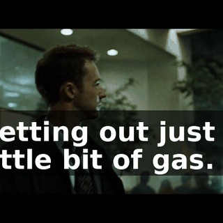 Letting out just a little bit of gas.