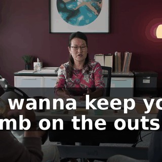 you wanna keep your thumb on the outside.