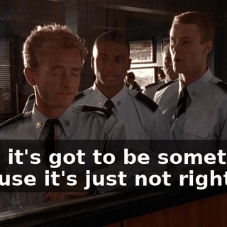 Well, it's got to be something, because it's just not right.
