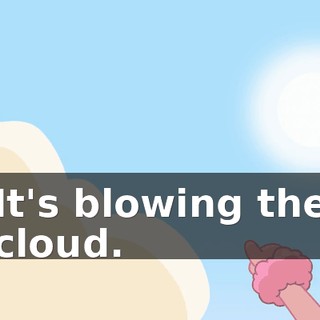 It's blowing the cloud.