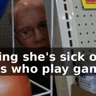 saying she's sick of guys who play games.