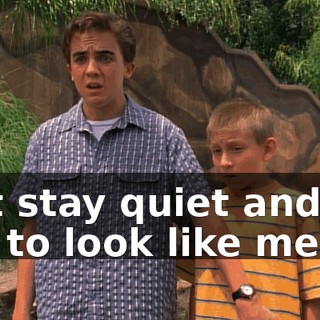 Just stay quiet and try not to look like meat.